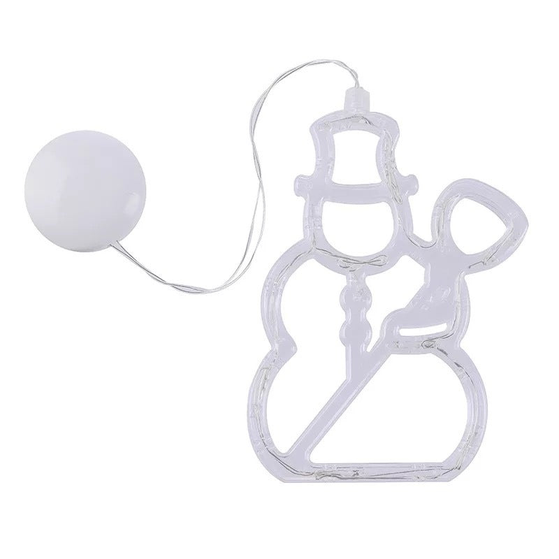 Christmas LED Suction Cup Chandelier Santa Claus Elk Snowman Lights Holiday Party