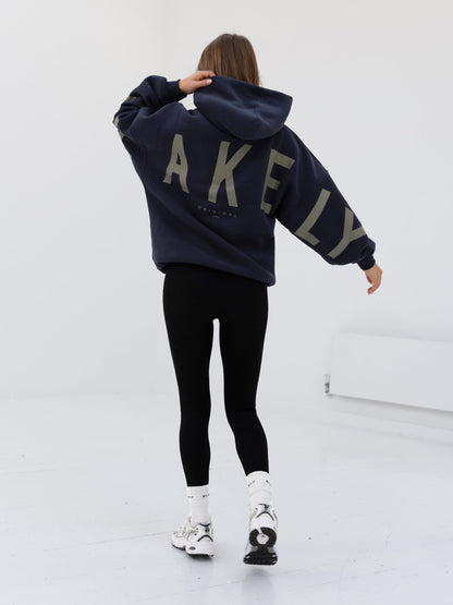Isabel Oversized Hoodie - True Navy & Olive
