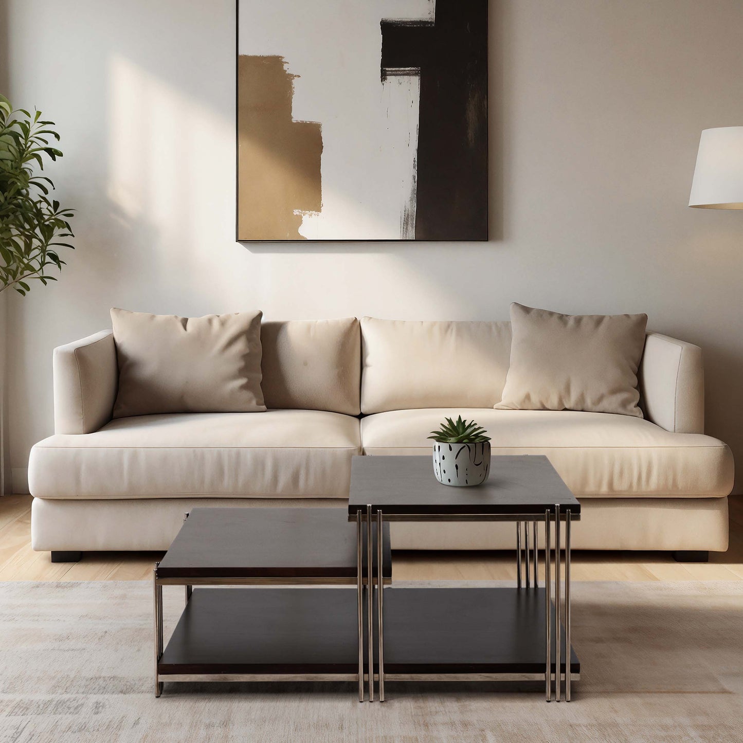 3-Tier Coffee Table, Black