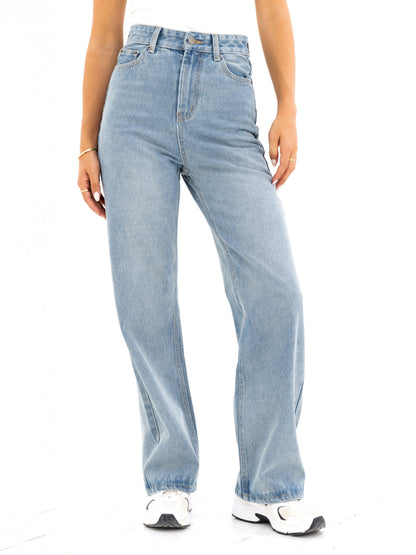 Blakely Wide Leg Jeans - Faded Blue