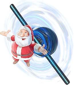 Cartoon Santa Claus holding a blue cable reel on a white background